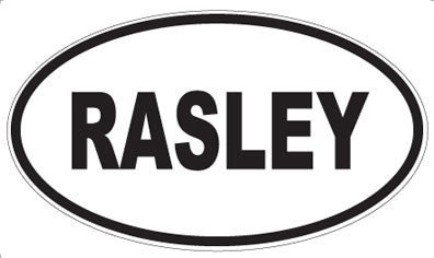 RASLEY - Oval Magnet