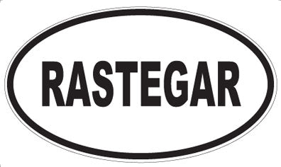 RASTEGAR - Oval Magnet