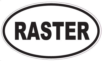 RASTER - Oval Sticker