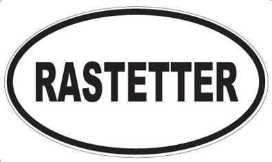 RASTETTER - Oval Sticker