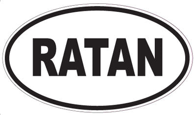RATAN - Oval Sticker
