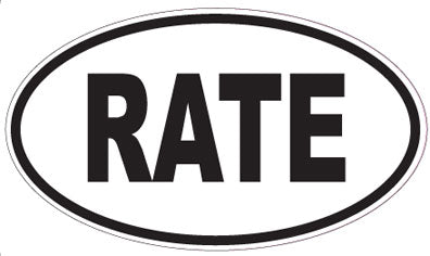 RATE - Oval Sticker