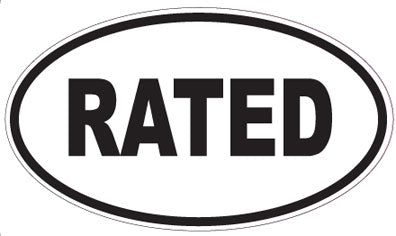 RATED - Oval Magnet