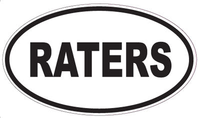 RATERS - Oval Sticker