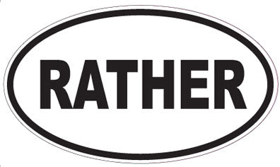 RATHER - Oval Sticker