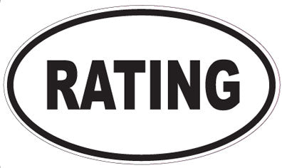RATING - Oval Sticker