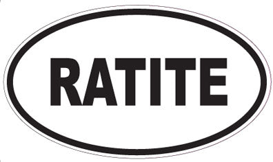 RATITE - Oval Sticker