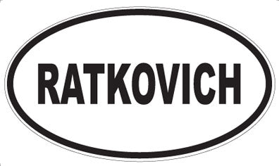 RATKOVICH - Oval Sticker