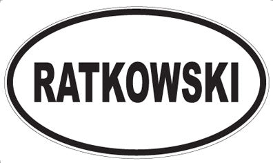 RATKOWSKI - Oval Magnet