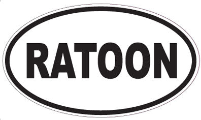 RATOON - Oval Sticker