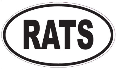 RATS - Oval Sticker