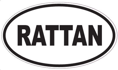 RATTAN - Oval Sticker