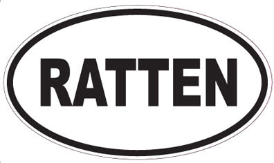 RATTEN - Oval Sticker