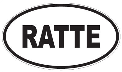 RATTE - Oval Magnet
