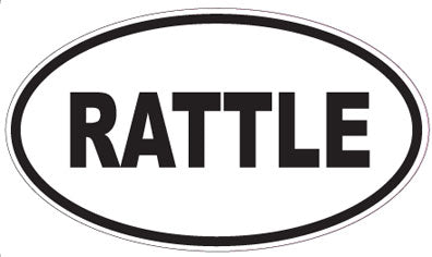 RATTLE - Oval Sticker