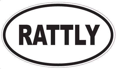RATTLY - Oval Sticker