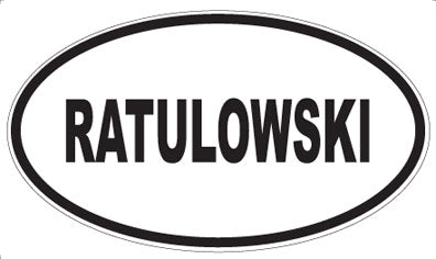 RATULOWSKI - Oval Magnet