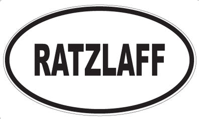 RATZLAFF - Oval Sticker