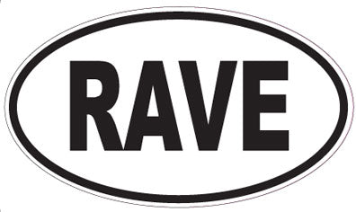RAVE - Oval Sticker