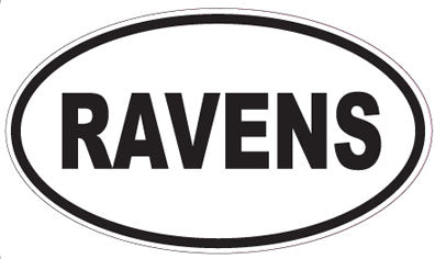 RAVENS - Oval Sticker