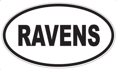 RAVENS - Oval Magnet