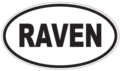 RAVEN - Oval Magnet