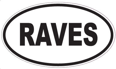 RAVES - Oval Sticker