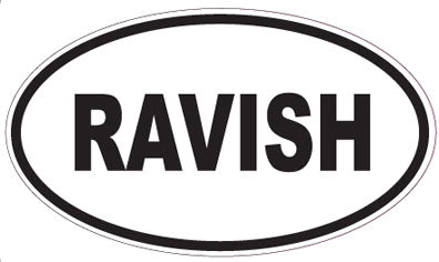 RAVISH - Oval Sticker