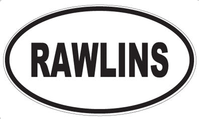 RAWLINS - Oval Magnet
