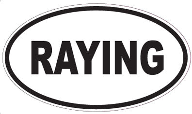 RAYING - Oval Sticker