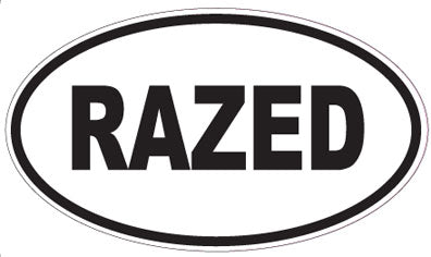 RAZED - Oval Sticker
