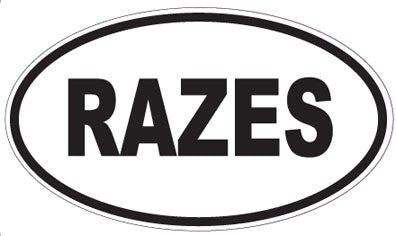 RAZES - Oval Magnet