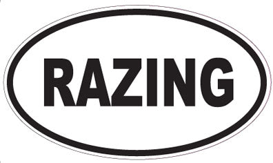 RAZING - Oval Sticker