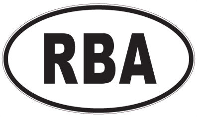 RBA - 3 Letter Initials Oval Sticker