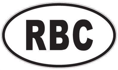 RBC - 3 Letter Initials Oval Sticker