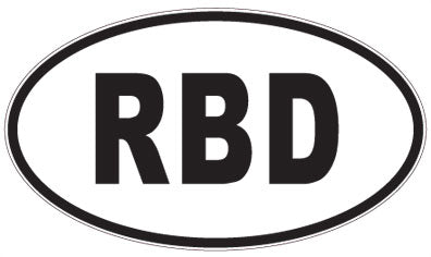 RBD - 3 Letter Initials Oval Sticker