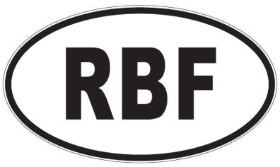 RBF - 3 Letter Initials Oval Sticker