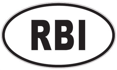 RBI - 3 Letter Initials Oval Sticker