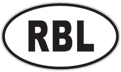 RBL - 3 Letter Initials Oval Sticker