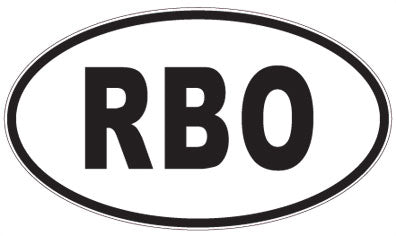 RBO - 3 Letter Initials Oval Sticker
