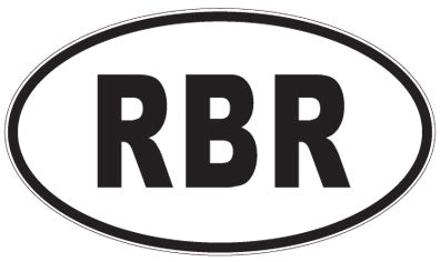 RBR - 3 Letter Initials Oval Sticker