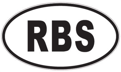 RBS - 3 Letter Initials Oval Sticker