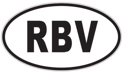 RBV - 3 Letter Initials Oval Sticker