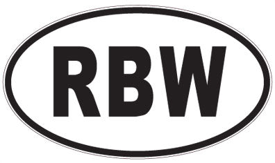 RBW - 3 Letter Initials Oval Sticker