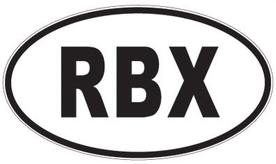 RBX - 3 Letter Initials Oval Sticker