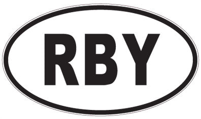 RBY - 3 Letter Initials Oval Sticker
