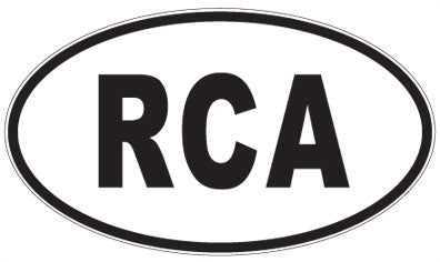 RCA - 3 Letter Initials Oval Sticker