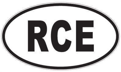 RCE - 3 Letter Initials Oval Sticker