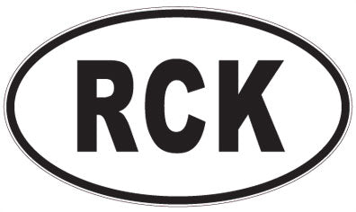 RCK - 3 Letter Initials Oval Sticker