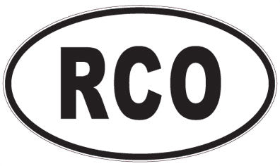 RCO - 3 Letter Initials Oval Sticker